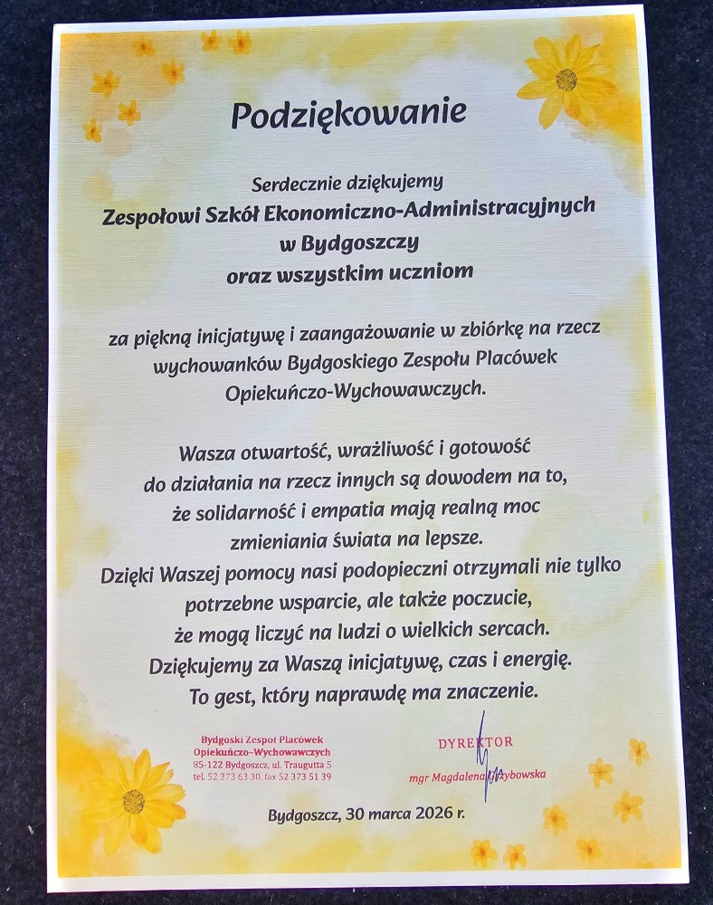 Podsumowanie akcji charytatywnej